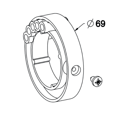 BAGUE VER.AUTOMATIQUE NOIRE 88 / ZF64 + VIS – Image 2