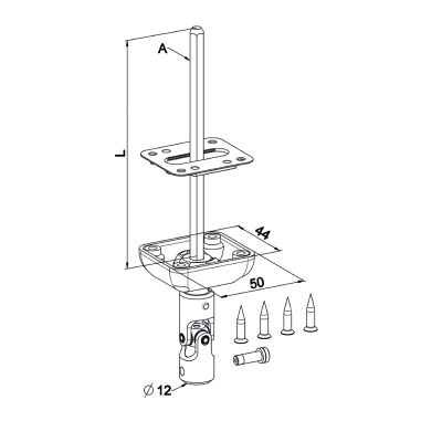 BLOC GUIDE GEN. AL12-6P7 L165 BLANC – Image 2