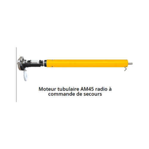 Moteur radio A-OK Ø45 / 30 Nm – 17 tr/min – Manœuvre de secours intégrée