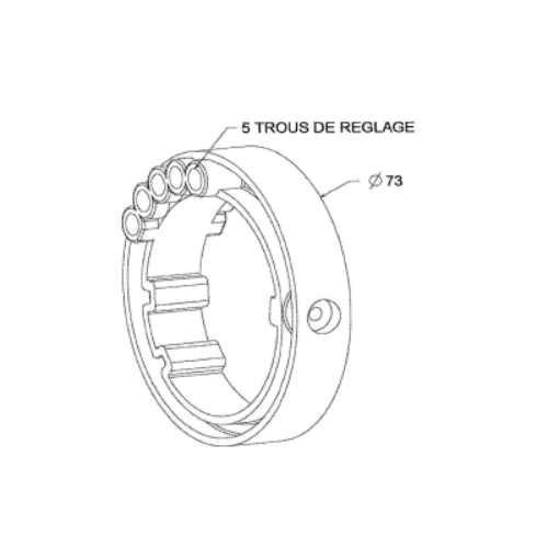 ROUE DE GUIDAGE AXE ZF 54
