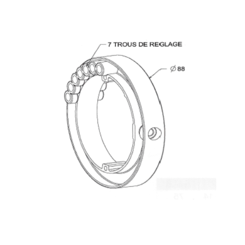 ROUE DE GUIDAGE AXE ZF 64