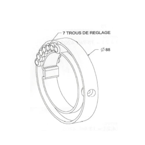 ROUE DE GUIDAGE AXE DEPRAT 62